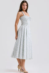 Adabella Cotton Halter Midi Sundress | Dress In Beauty