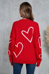 Luxe Love Viscose Heart Sweater