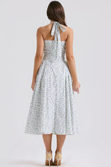 Adabella Cotton Halter Midi Sundress | Dress In Beauty