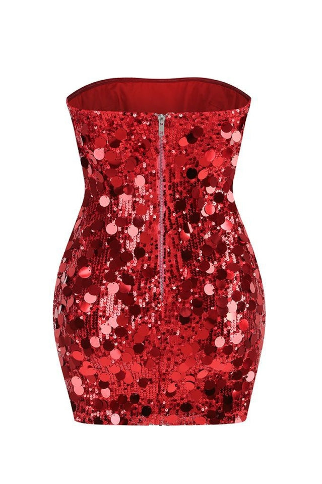 Stergiani Sequin Strapless Mini Dress | Dress In Beauty