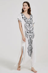 Boho Print Slit Dress | Dress In Beauty