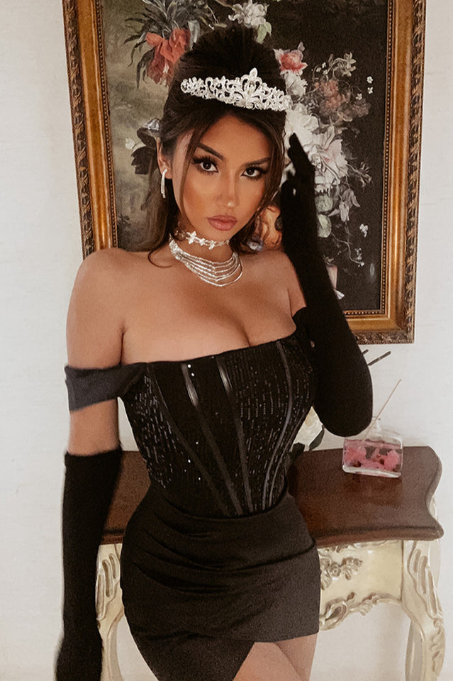 Nadia Off Shoulder Mini Dress | Dress In Beauty