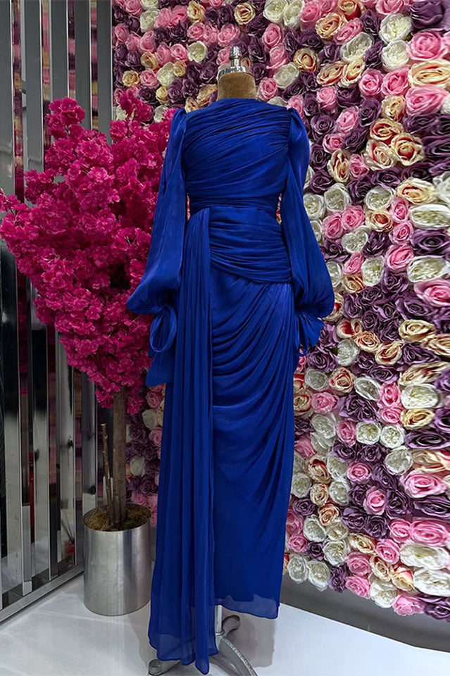 Sonia Lantern Sleeve Ruched Maxi Dress | Dress In Beauty