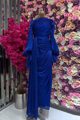 Sonia Lantern Sleeve Ruched Maxi Dress | Dress In Beauty