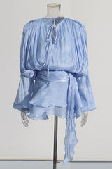 Beryl Pleated Ruffle Hem Mini Dress | Dress In Beauty