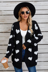 Open Front Heart Cardigan | Dress In Beauty