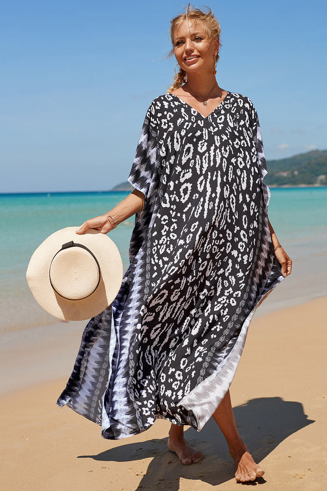Tropical Pattern Kimono Blouse ( 29 Colors ) | Dress In Beauty