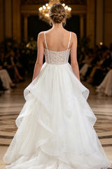 Lanelle Lace Ruffle Tulle Midi Dress | Dress In Beauty
