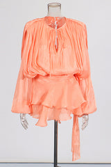 Beryl Pleated Ruffle Hem Mini Dress | Dress In Beauty