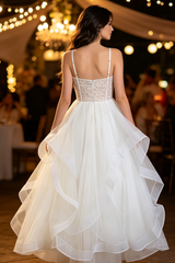 Lanelle Lace Ruffle Tulle Midi Dress | Dress In Beauty