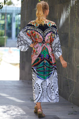 Tie Dye Belt Kimono Blouse (15 Colors) | Dress In Beauty