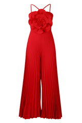 Jessica Flower Applique Pleated Jumpsuit | Dress In Beauty