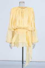 Beryl Pleated Ruffle Hem Mini Dress | Dress In Beauty