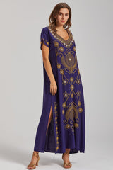Boho Print Slit Dress | Dress In Beauty