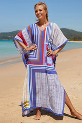 Tropical Pattern Kimono Blouse ( 29 Colors ) | Dress In Beauty