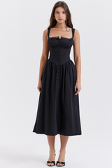 Tatiana Black Midi Sundress | Dress In Beauty