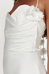 Otillie Rose Halter Satin Mini Dress | Dress In Beauty