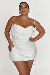 Otillie Rose Halter Satin Mini Dress | Dress In Beauty