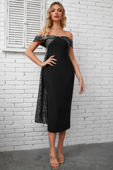 Quirita Sequin Back Draped Ribbon Dress | Dress In Beauty