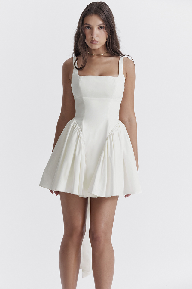 Florianne Ivory Bow Mini Dress | Dress In Beauty Florianne Ivory Bow Mini Dress | Dress In Beauty