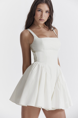 Florianne Ivory Bow Mini Dress | Dress In Beauty