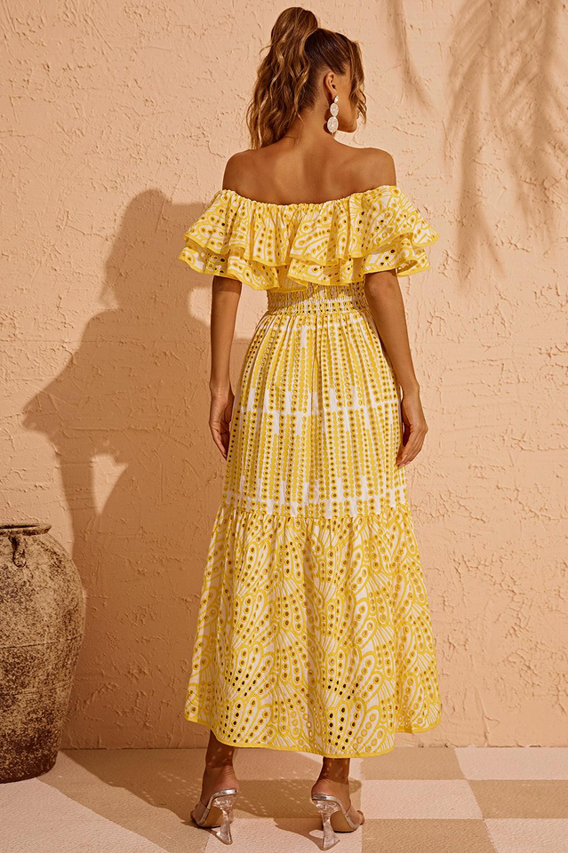 Tulum Off Shoulder Eyelet Dress | Dress In Beauty
