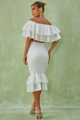 Embroidery Ruffle Blouse + Skirt Set | Dress In Beauty