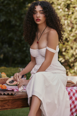 Elia White Broderie Anglaise Midi Dress | Dress In Beauty