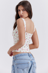 Chic Rose Print Top | Dress In Beauty