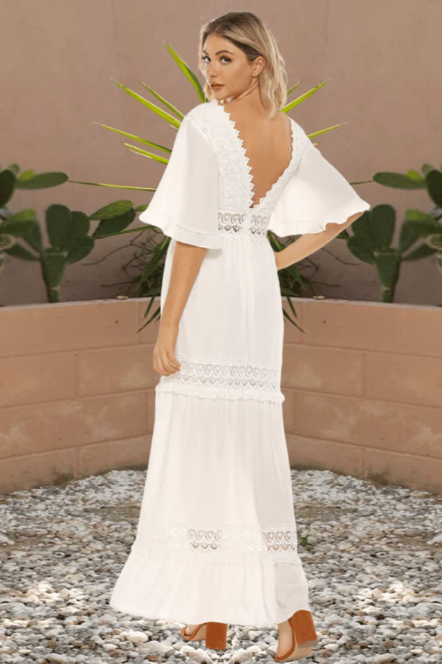 Chic White Boho Dress | Dress In Beauty