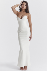 Tamara Ivory Strapless Corset Dress | Dress In Beauty