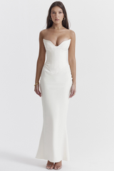 Tamara Ivory Strapless Corset Dress | Dress In Beauty