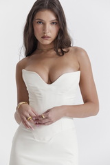 Tamara Ivory Strapless Corset Dress | Dress In Beauty