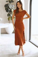 Get In Formation Satin Midi Dress | Dress In Beauty
