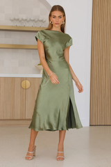 Get In Formation Satin Midi Dress | Dress In Beauty