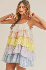Buddy Love Disco Tiered Sequin Dress | Dress In Beauty