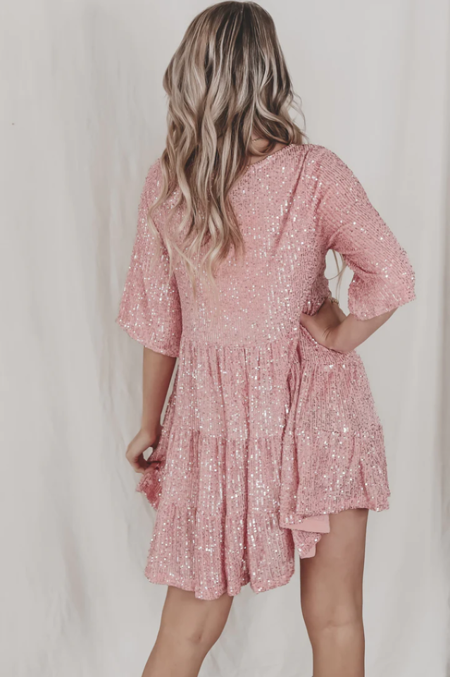 My Queen Sequin Baby Doll Dress | Dress In Beauty