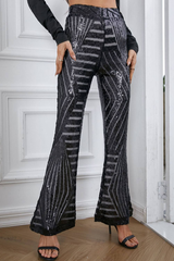 Sequin High Rise Flare Pants | Dress In Beauty