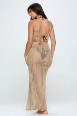 Knitted V Neck Side Split Cover Up | Dress In Beauty