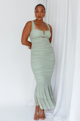 Nadia Ruched Fishtail Maxi Dress | Dress In Beauty