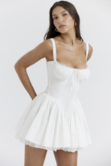 Pietra White Corset Mini Dress | Dress In Beauty