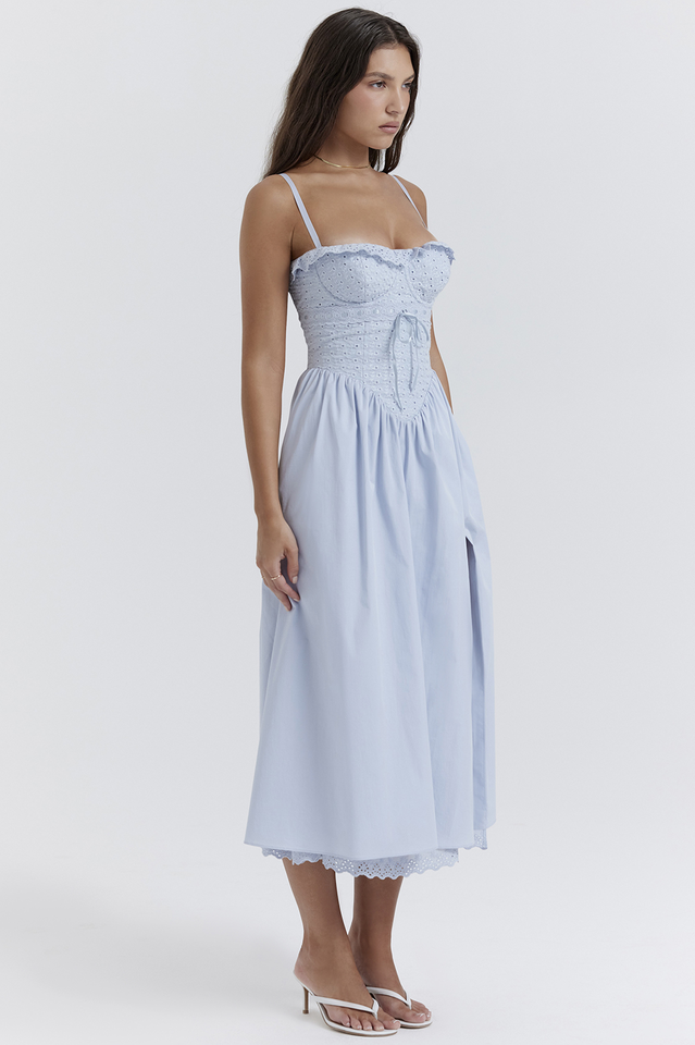 Jaime Broderie Anglais Midi Sundress | Dress In Beauty