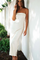 Half Open Back Sleeveless Silky Dress | Dress In Beauty