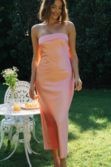 Half Open Back Sleeveless Silky Dress | Dress In Beauty