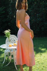 Half Open Back Sleeveless Silky Dress | Dress In Beauty