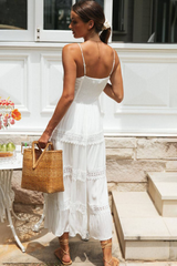 Boho Sling Lace Panel Maxi Dress | Dress In Beauty