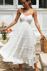 Boho Sling Lace Panel Maxi Dress | Dress In Beauty