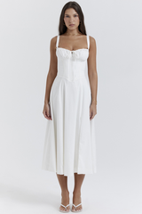 Carmen White Bustier Sundress | Dress In Beauty