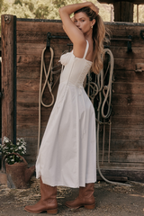 Carmen White Bustier Sundress | Dress In Beauty