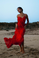 Ocean Waves Tiered Ruffle Maxi Dress | Dress In Beauty